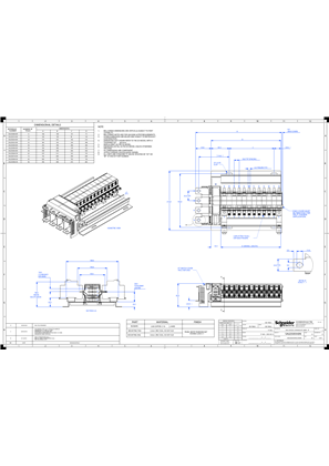 A9 SAU Chassis 3PH+N 250A 18mm 8P TBF - Technical Drawings