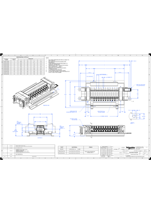 A9 SAU Chassis 2PH 250A 18mm 12P DF - Technical Drawings