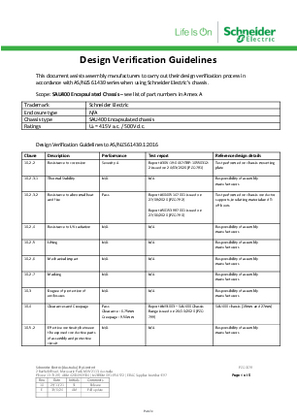 SAU400 MCB Chassis - Design Verification Guidelines