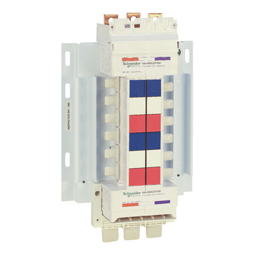 Acti9, SAU Chassis 3PH, 400A, 27mm For C120 MCB, 12 Poles, Dual Feed