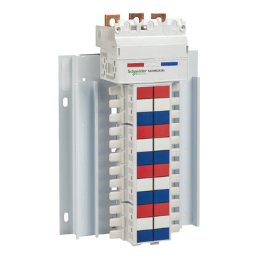 Acti9, SAU Chassis 3PH, 400A, 18mm For IC60 MCB & RCBO, 24 Poles, Top Or Bottom Feed