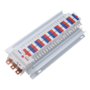 Acti9, SAU Chassis 3PH, 400A, 18mm For IC60 MCB & RCBO, 48 Poles, Top Or Bottom Feed