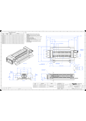 A9 SAU Chassis 3PH 400A 18/27mm 12P DF - Technical Drawings