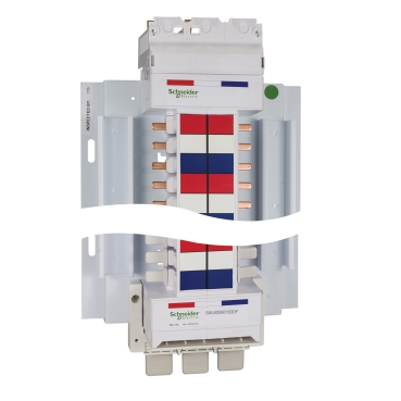 Acti9, SAU Chassis 3PH, 400A, 18mm For IC60 MCB & RCBO, 24 Poles, Dual Feed