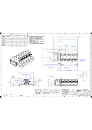 A9 SAU Chassis 3PH 400A 18mm 12P TBF - Technical Drawings