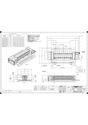 A9 SAU Chassis 3PH 400A 27mm 30P DF - Technical Drawings