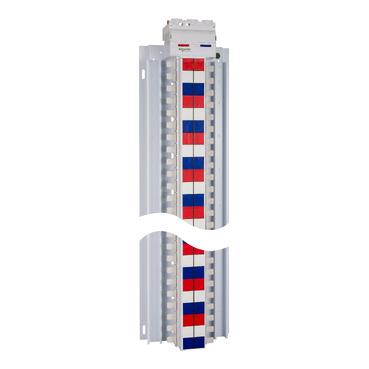 Acti9, SAU Chassis 3PH, 400A, 27mm For C120 MCB, 72 Poles, Top Or Bottom Feed