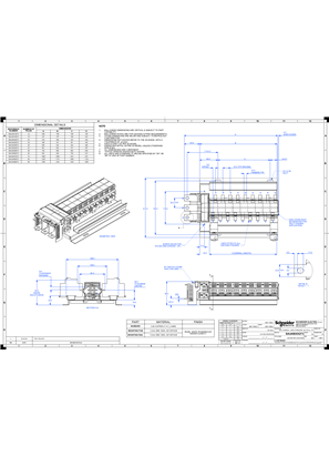 A9 SAU Chassis 3PH 400A 27mm 12P TBF - Technical Drawings