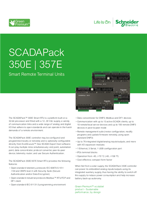 SCADAPack 350E 357E Datasheet Letter