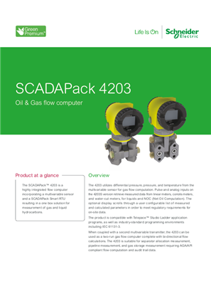 SCADAPack 4203 O&G Flow Computer DS Ltr