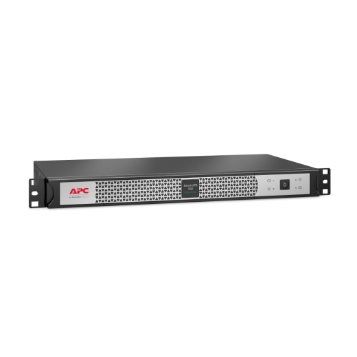 APC Smart-UPS, Line Interactive, 500VA, Lithium-ion, Rackmount 1U, 230V, 4x IEC C13 outlets, SmartConnect Port, Short Depth Front Right