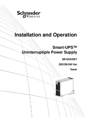 Installation and Operation Smart-UPS SR15KDXIET