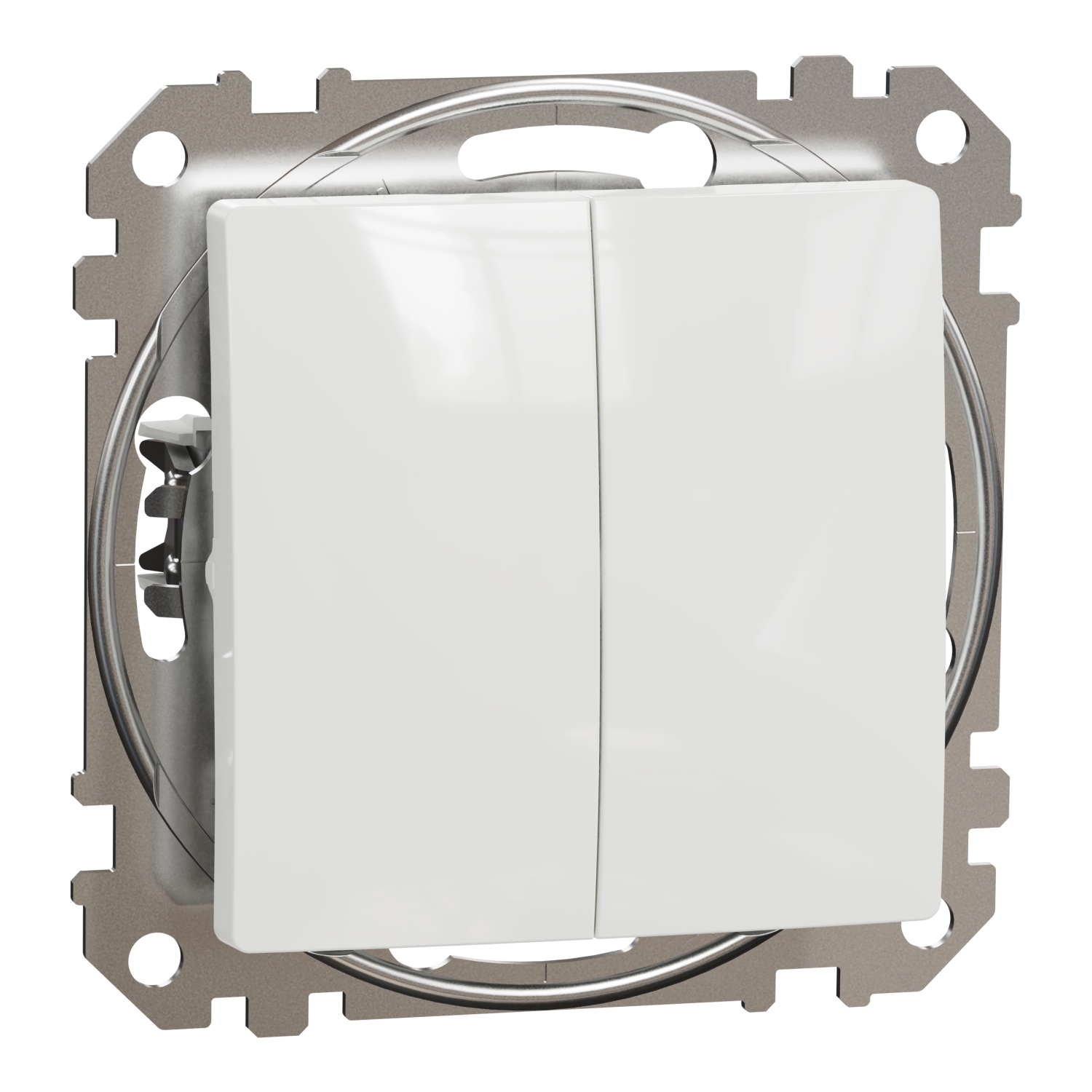 SednaÚj 105 2x1P csillárkapcsoló betét adapterrel 1M fehér süllyesztett rugós IP20 Schneider