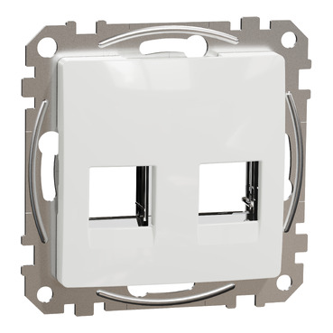 ÚJ SEDNA 2xRJ45 adapter, AMP-Tyco betétekhez, fehér színű, SDD111442C