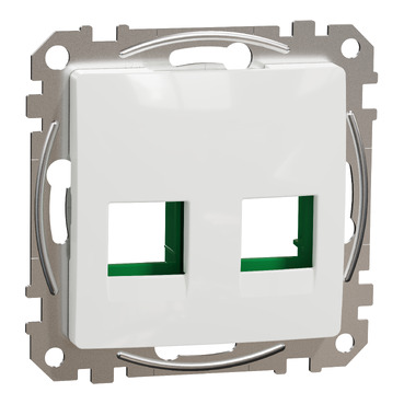 ÚJ SEDNA 2xRJ45 adapter, SYSTIMAX, RDM betétekhez, fehér színű, SDD111443C