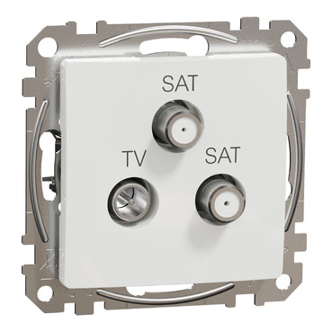 ÚJ SEDNA TV/SAT/SAT aljzat, végzáró, 4 dB, fehér színű, SDD111481S