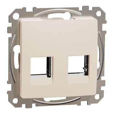 ÚJ SEDNA 2xRJ45 adapter, AMP-Tyco betétekhez, bézs színű, SDD112442C