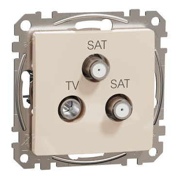 ÚJ SEDNA TV/SAT/SAT aljzat, végzáró, 4 dB, bézs színű, SDD112481S