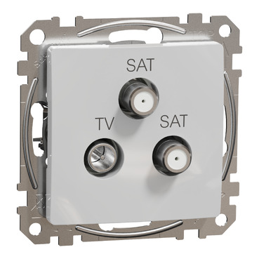 ÚJ SEDNA TV/SAT/SAT aljzat, végzáró, 4 dB, alumínium színű, SDD113481S