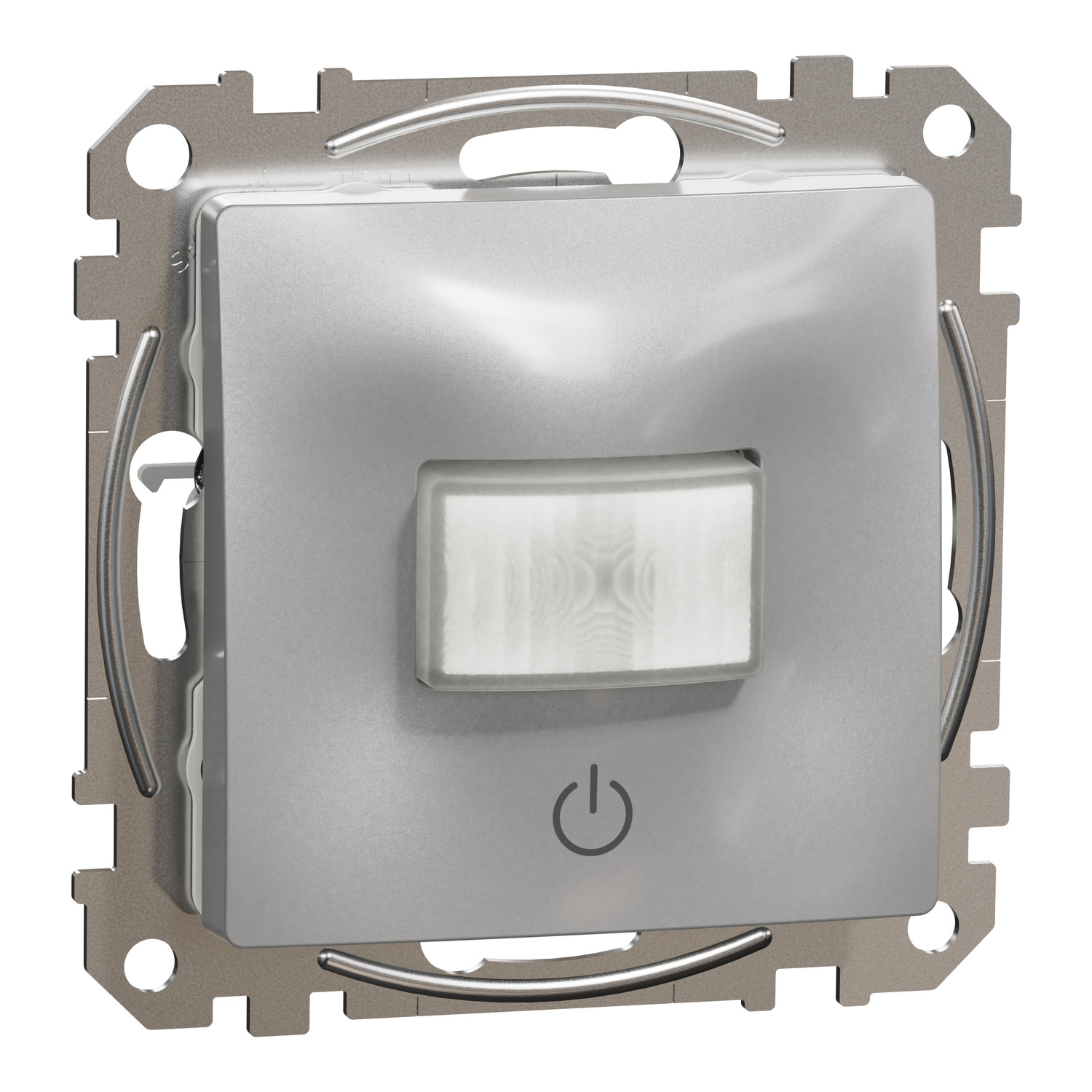 SednaÚj mozgásérzékelő nyomóval 160° 10A alumínium 2200W 230V IP20 süllyesztett Schneider