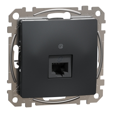 ÚJ SEDNA 1xRJ45 Cat5e UTP aljzat, antracit színű, SDD114451