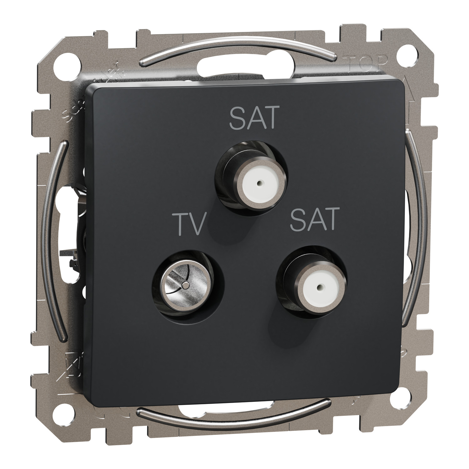 SednaÚj antenna aljzat betét közp. fedéllel TV-SAT-SAT koax végzáró 4dB műanyag Schneider