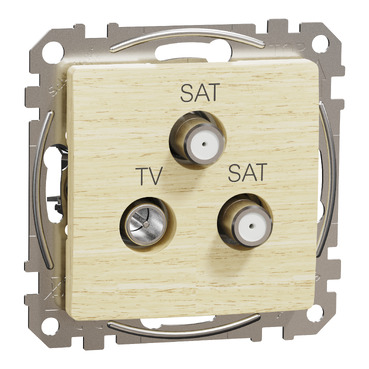 ÚJ SEDNA TV/SAT/SAT aljzat, végzáró, 4 dB, nyír színű, SDD180481S