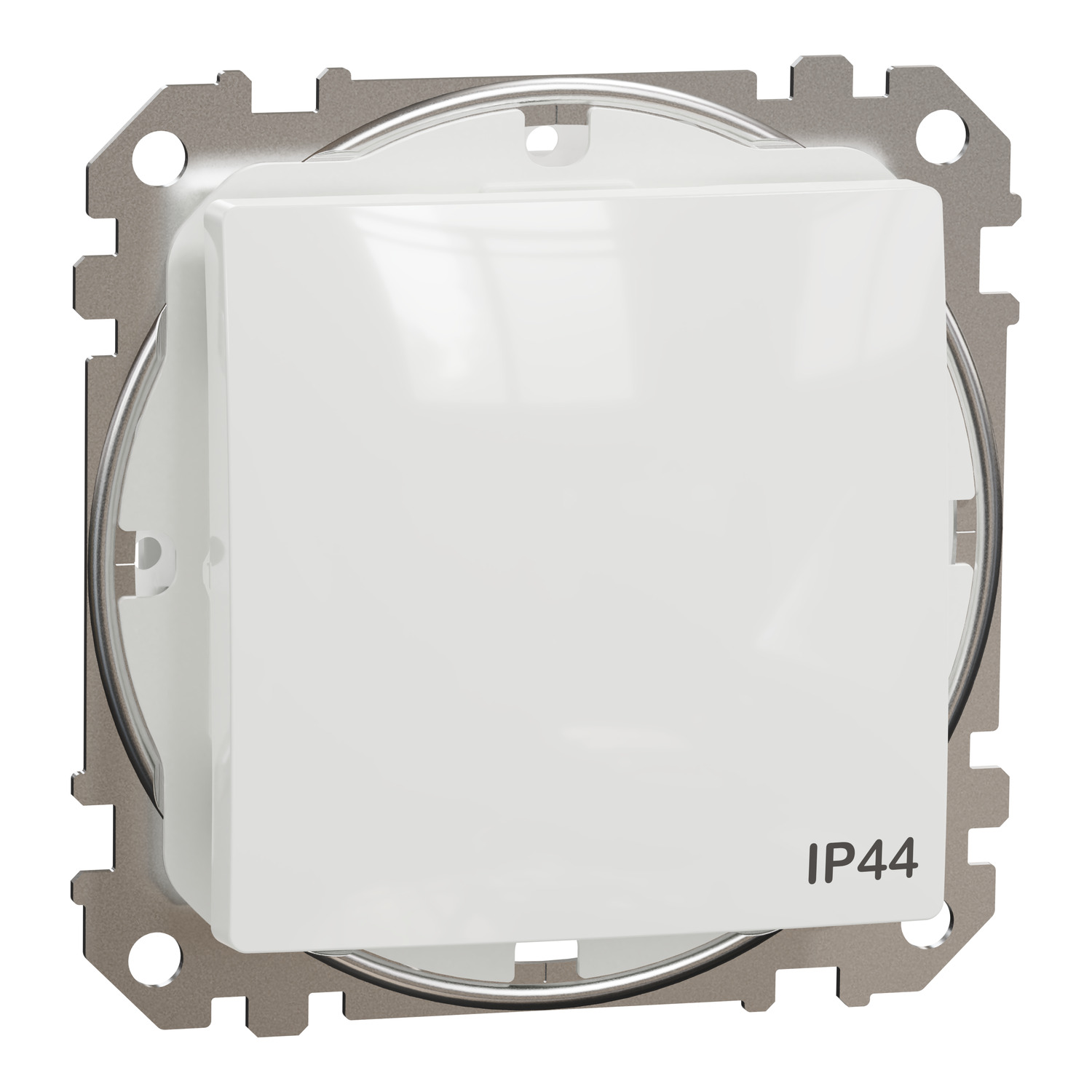 SednaÚj 101 1P kapcsoló betét adapterrel 1M fehér süllyesztett rugós IP44 Schneider