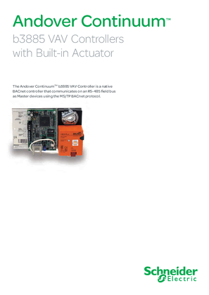 b3885 VAV Controllers with Built-in Actuator