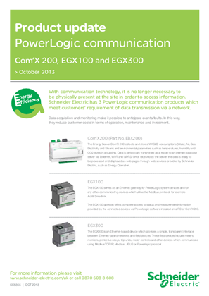 Com’X 200, EGX100 and EGX300 Product Update