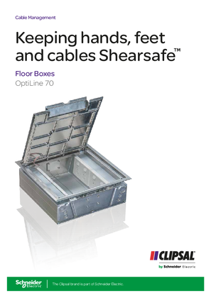 OptiLine 70 Floor Boxes - Keeping hands, feet and cables Shearsafe, 111350