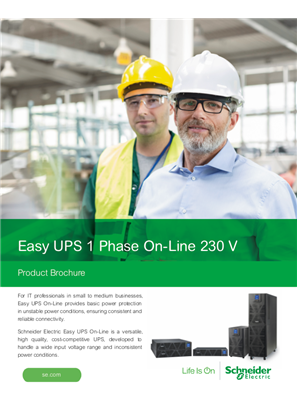 SE Easy UPS 1 Ph Online Consolidated Brochure