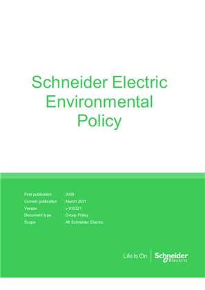 Schneider Electric Environment Policy
