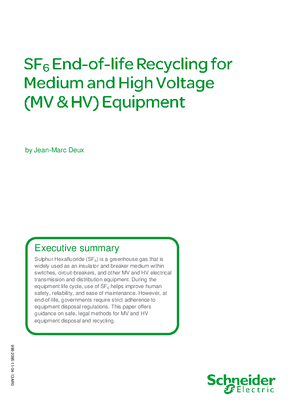 Recylcing MV and HV Equipment