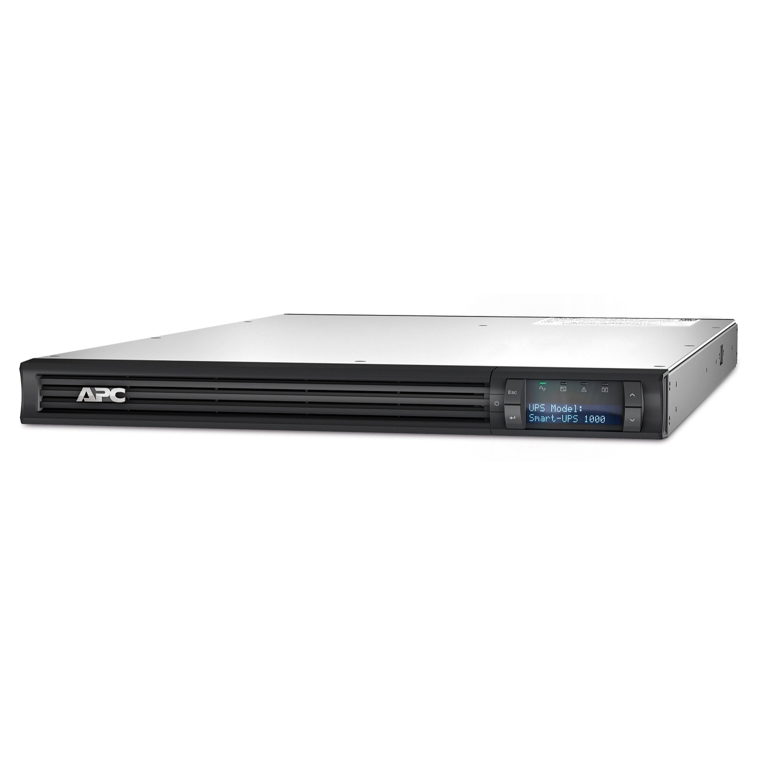 APC Smart-UPS, Line Interactive, 1000 VA, LCD, Rackmount 1U, 120V, 4x NEMA 5-15R outlet, USB, AVR, Short Depth