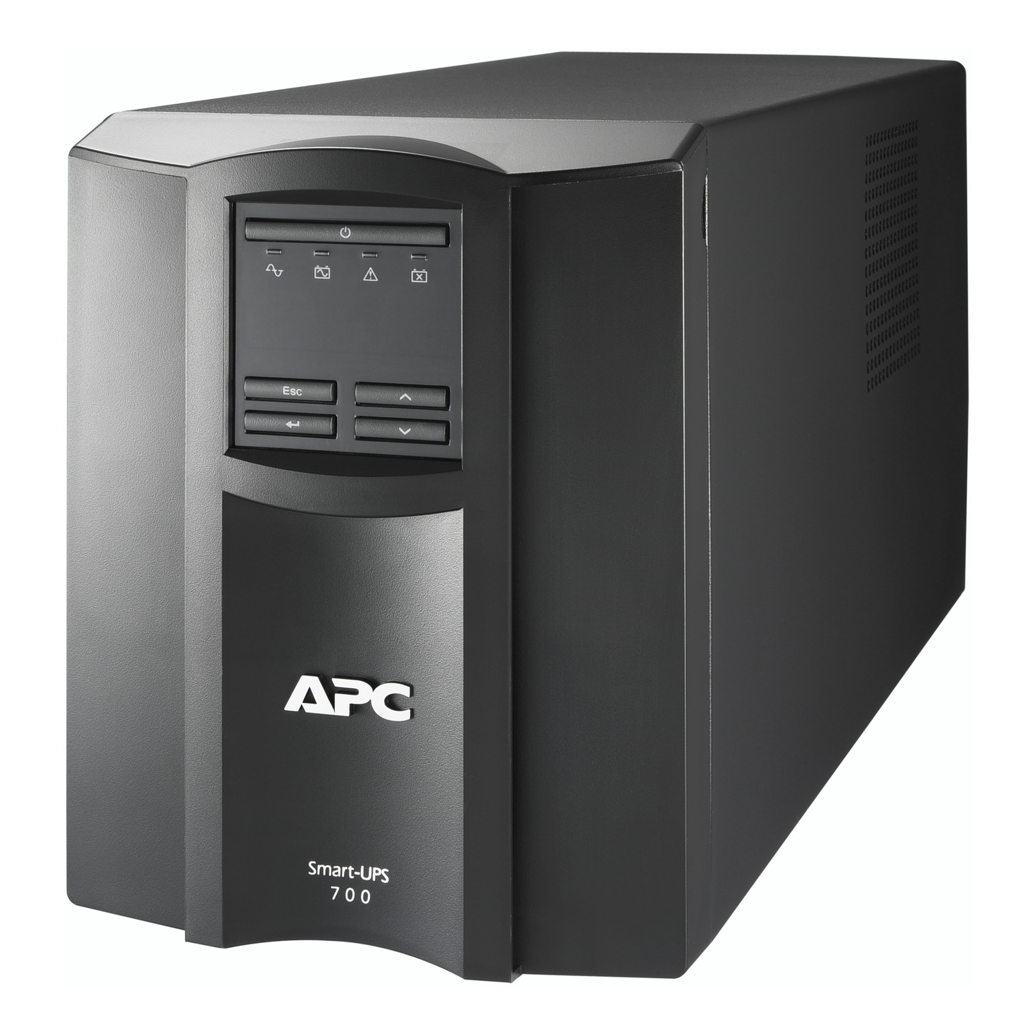 APC Smart-UPS, Line Interactive, 700VA, Tower, 120V, 8x NEMA 5-15R outlets, SmartSlot, Auto Sense Voltage 120V/230V, AVR, LCD