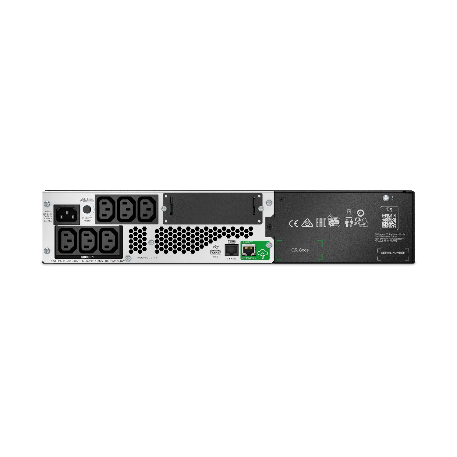 APC by Schneider Electric Smart-UPS C 1000VA LCD RM 2U 120V with  SmartConnect