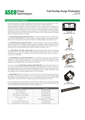 ASCO Full Facility Surge Protection Security Application Guide