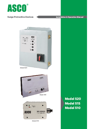 ASCO Model 520/515/510 Surge Protective Devices Installation and Operation Manual