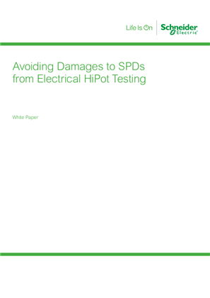 White Paper | Avoiding Damages to SPDs from Electrical HiPot Testing