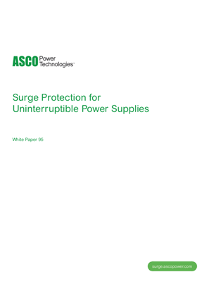 ASCO White Paper | Surge Protection for Uninterruptible Power Supplies