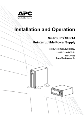 Smart-UPS SURTA 1500XL/2200XL 100/120V TWR/RM2U
