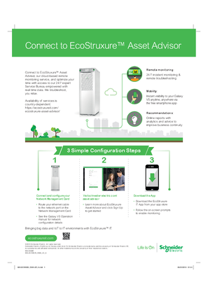 Connect Galaxy VS to EcoStruxure Asset Advisor