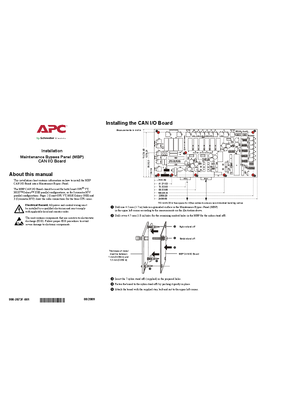 Maintenance Bypass Panel (MBP) CAN I/O Board