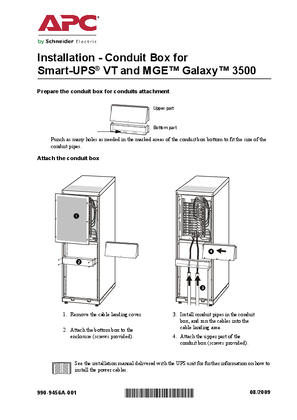 Conduit Box for Smart-UPS VT and MGE Galaxy 3500 - Attachment