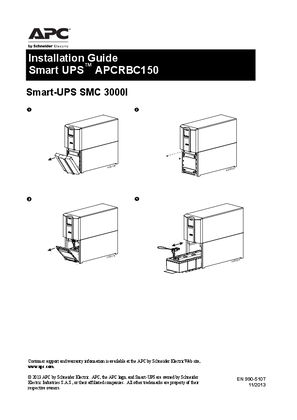 INSTALLATION GUIDE SMART-UPS APCRBC150