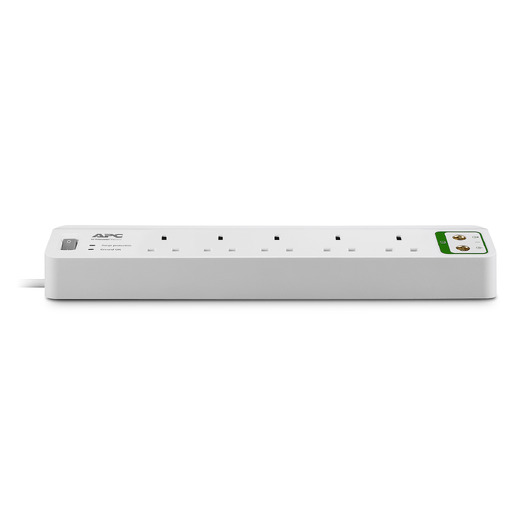 APC Home/Office SurgeArrest 5 outlets with Coax Protection 230V UK Front Straight