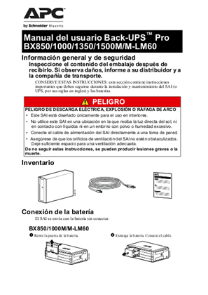 Back-UPS Pro BX 850/1000/1350/1500 M/M-LM60