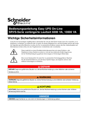 SCHNEIDER EASY UPS ON-LINE SRVSPM6/10KIL
