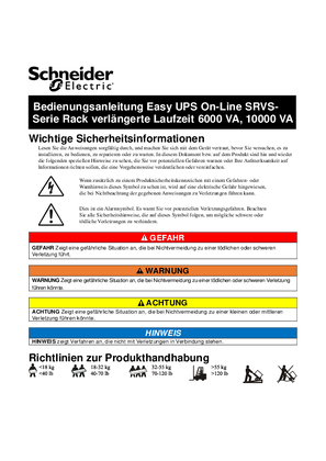 SCHNEIDER EASY UPS ON-LINE SRVSPM6/10KRIL